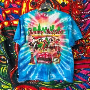 Super Rare Jimmy Buffet Wrigley Field Tie Dye T-Shirt 2005 Medium